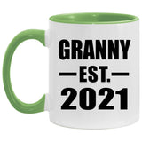 Granny Established EST. 2021 - 11oz Accent Mug Green