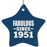 73rd Birthday Fabulous Since 1951 - Star Ornament