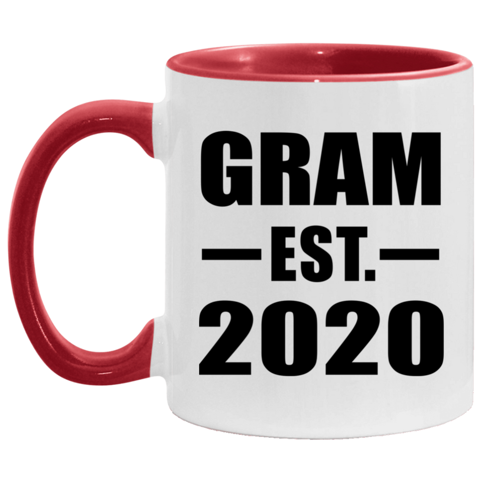 Gram Established EST. 2020 - 11oz Accent Mug Red