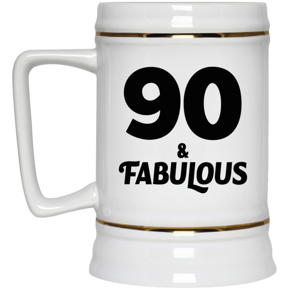 90th Birthday 90 & Fabulous - Beer Stein