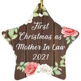 First Christmas As Mother In Law 2021 - Star Ornament A