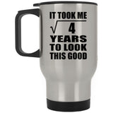 2nd Birthday Took Square Root of 4 Years To Look Good - Silver Travel Mug