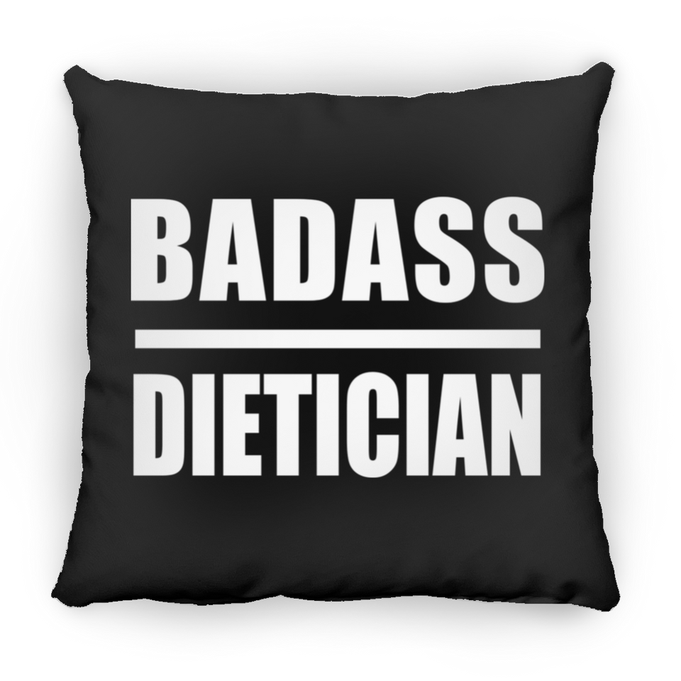 Badass Dietician - Throw Pillow Black