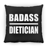 Badass Dietician - Throw Pillow Black