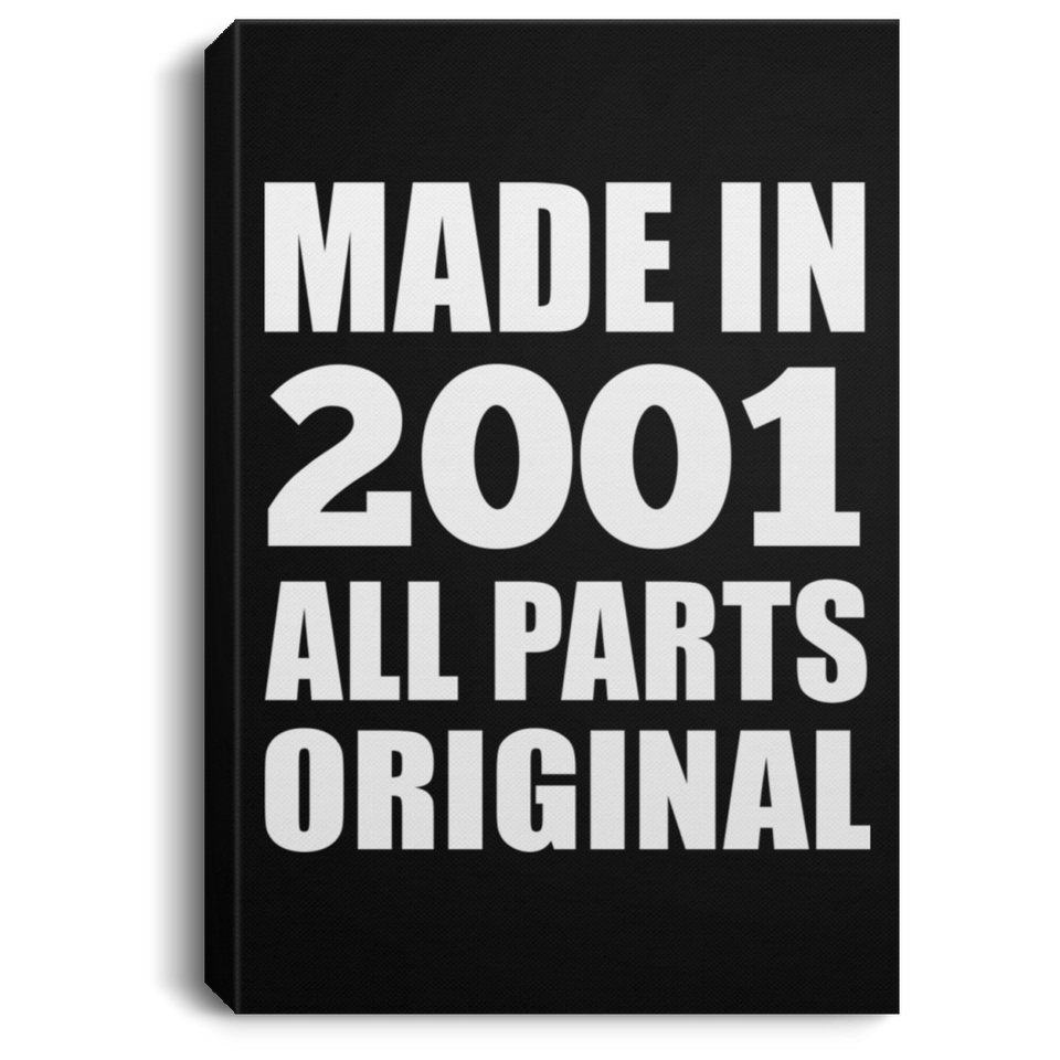 23rd Birthday Made in 2001 All Parts Original - Canvas Portrait