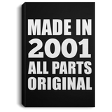 23rd Birthday Made in 2001 All Parts Original - Canvas Portrait