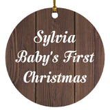 Sylvia Baby's First Christmas - Circle Ornament D