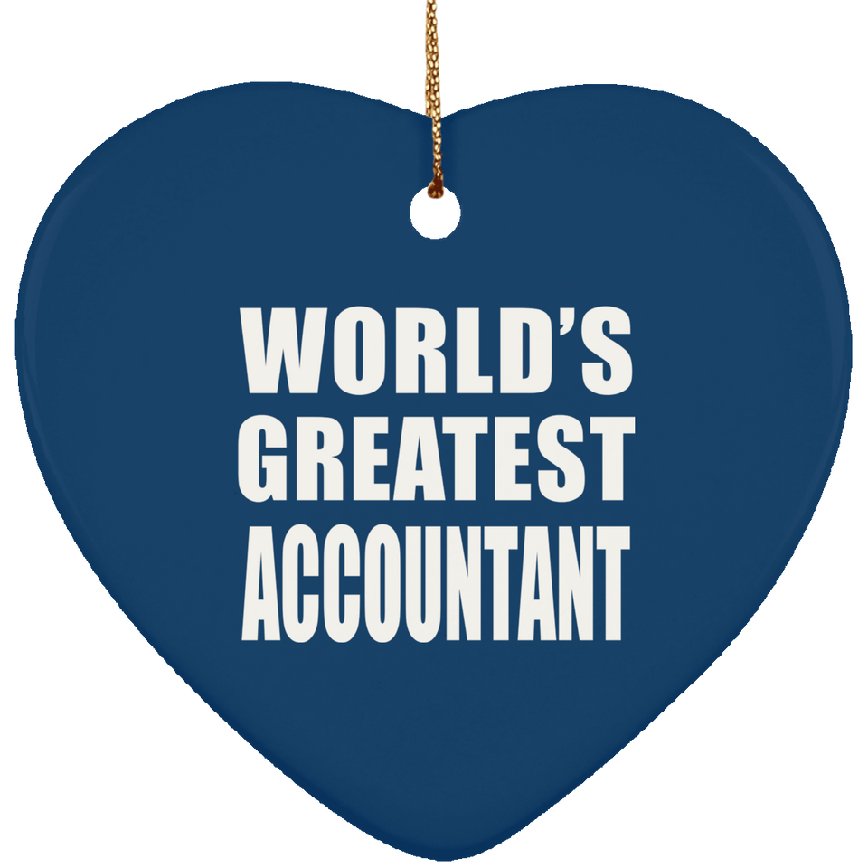 World's Greatest Accountant - Heart Ornament