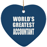 World's Greatest Accountant - Heart Ornament