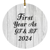 First Year As Gf & Bf 2024 - Circle Ornament F