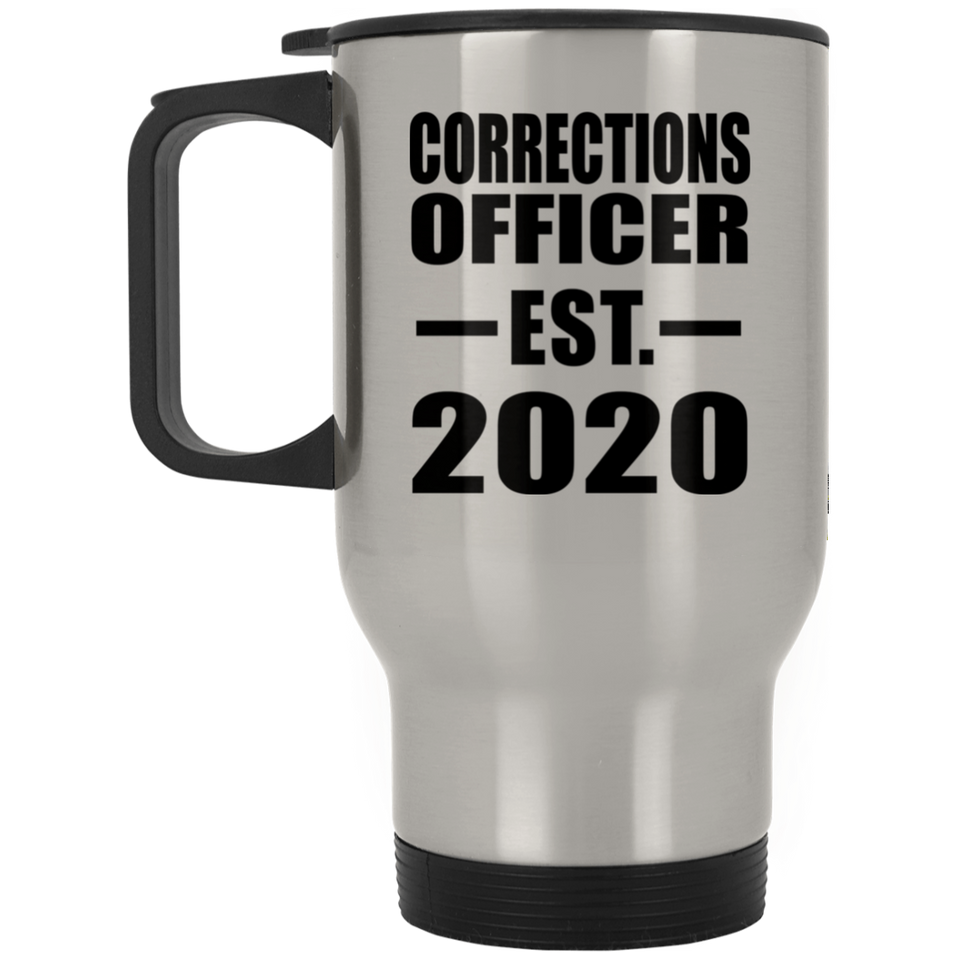 Corrections Officer Established EST. 2020 - Silver Travel Mug