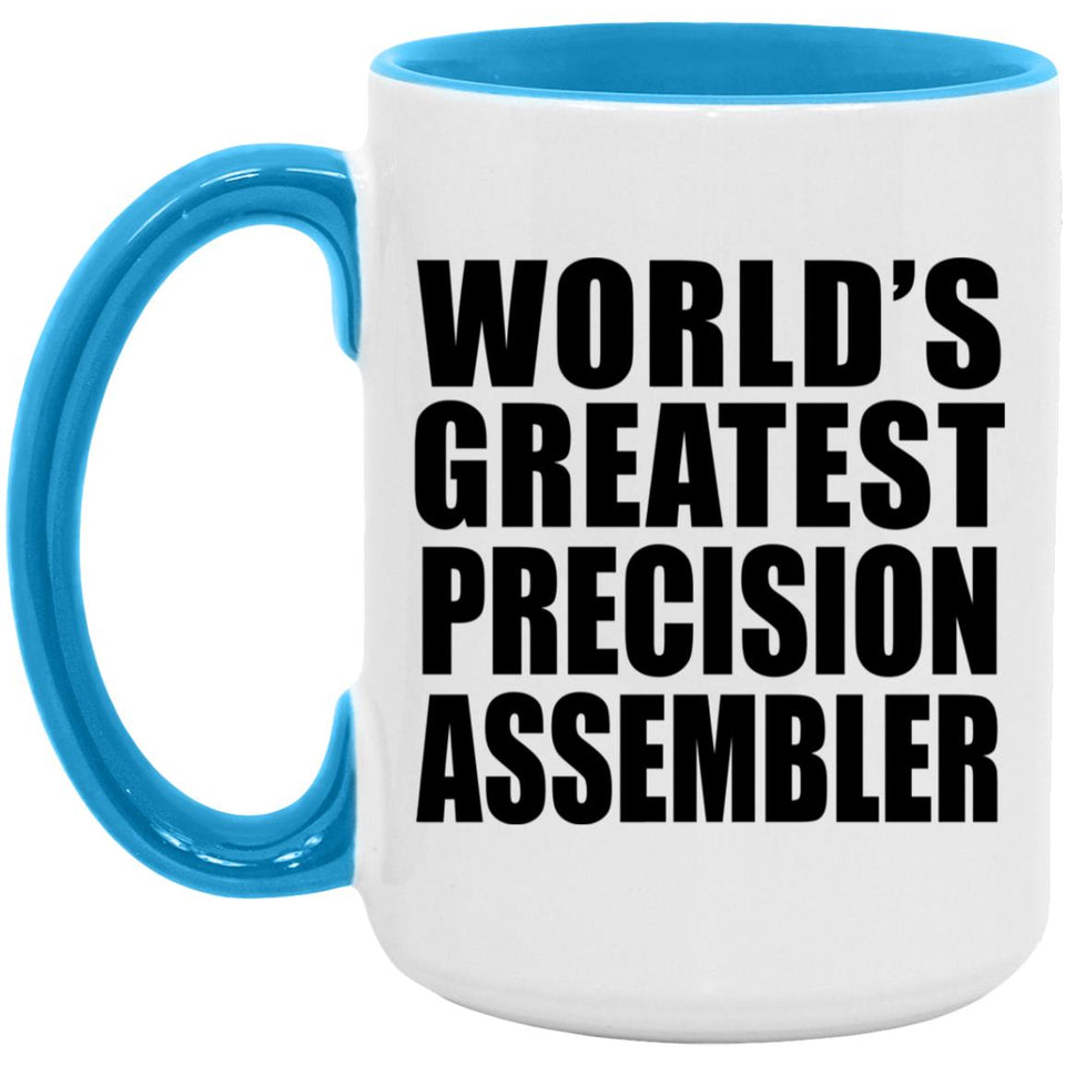World's Greatest Precision Assembler - 15oz Accent Mug Blue