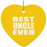 Best Uncle Ever - Heart Ornament