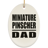 Miniature Pinscher Dad - Oval Ornament