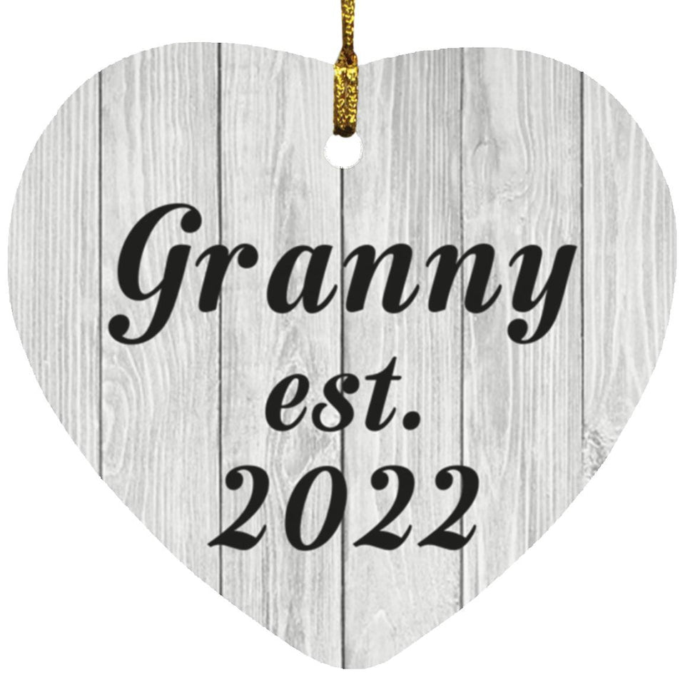 Granny Established Est. 2022 - Heart Ornament F