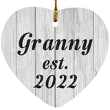 Granny Established Est. 2022 - Heart Ornament F