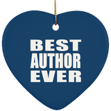 Best Author Ever - Heart Ornament