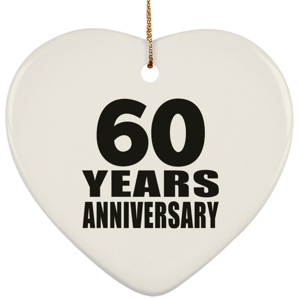 60th Anniversary 60 Years - Heart Ornament
