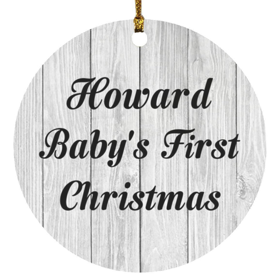 Howard Baby's First Christmas - Circle Ornament F