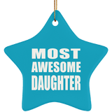 Most Awesome Daughter - Star Ornament