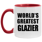 World's Greatest Glazier - 11oz Accent Mug Red