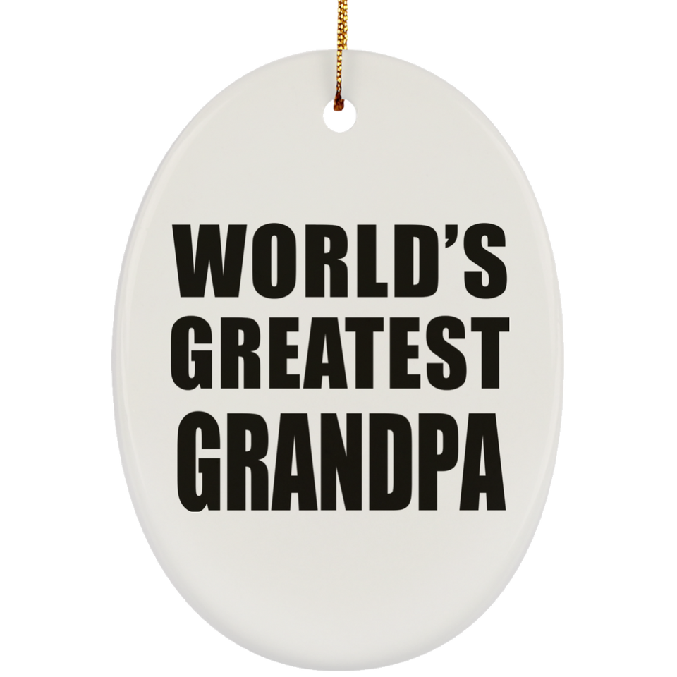 World's Greatest Grandpa - Oval Ornament