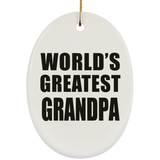World's Greatest Grandpa - Oval Ornament