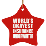 World's Okayest Insurance Underwriter - Star Ornament