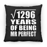 36th Anniversary Square Root of 1296 Years of Mr Perfect - Throw Pillow Black
