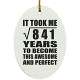 29th Birthday Took Square Root of 841 Years To Awesome - Oval Ornament