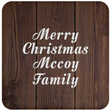 Merry Christmas Mccoy Family - Drink Coaster D