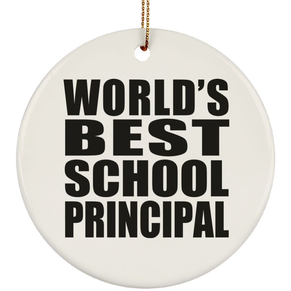 World's Best School Principal - Circle Ornament