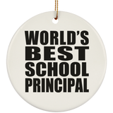 World's Best School Principal - Circle Ornament