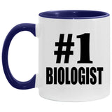 Number One #1 Biologist - 11oz Accent Mug Purple