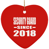 Security Guard Since 2018 - Heart Ornament