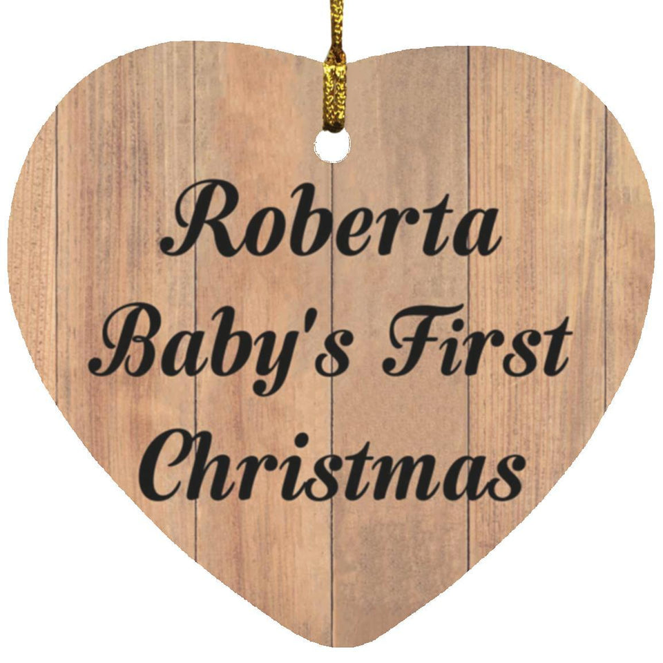 Roberta Baby's First Christmas - Heart Ornament C