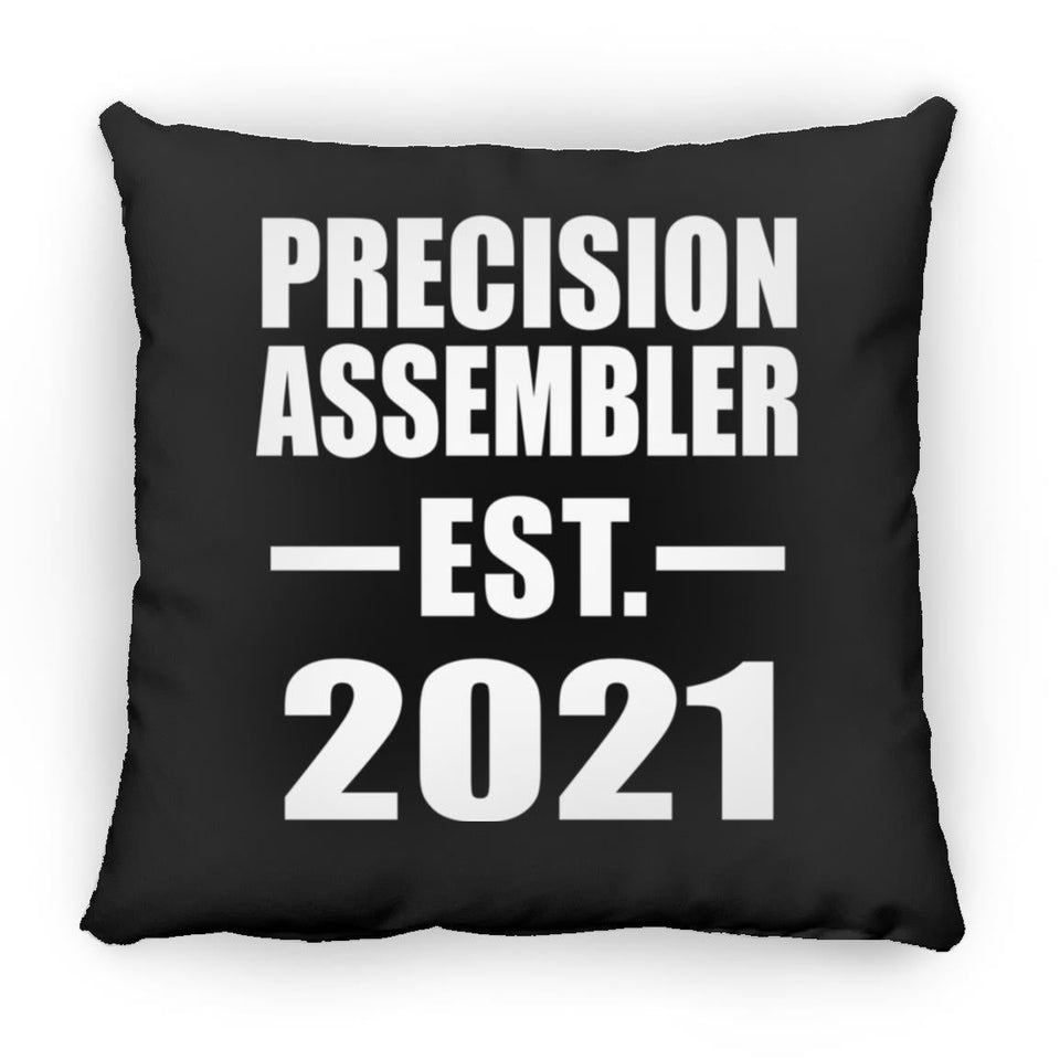 Precision Assembler Established EST. 2021 - Throw Pillow Black