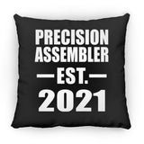 Precision Assembler Established EST. 2021 - Throw Pillow Black