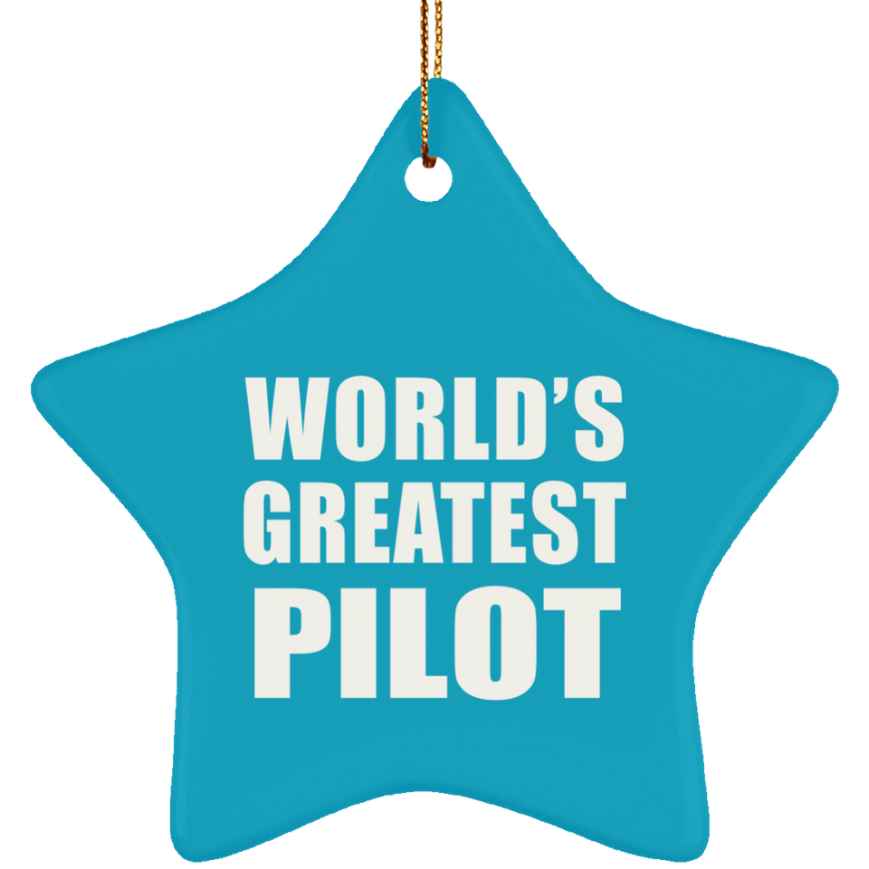 World's Greatest Pilot - Star Ornament