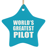 World's Greatest Pilot - Star Ornament