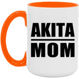Akita Mom - 15oz Accent Mug Orange