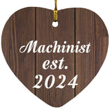 Machinist Established Est. 2024 - Heart Ornament D