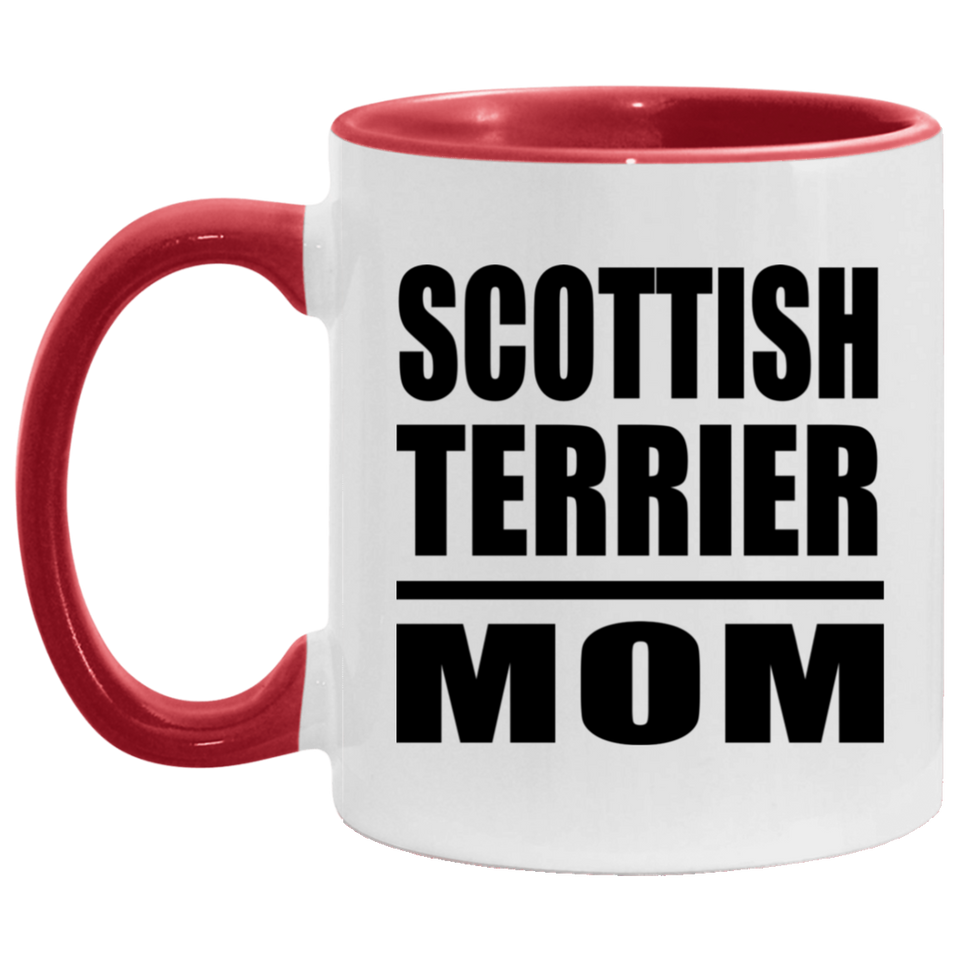 Scottish Terrier Mom - 11oz Accent Mug Red