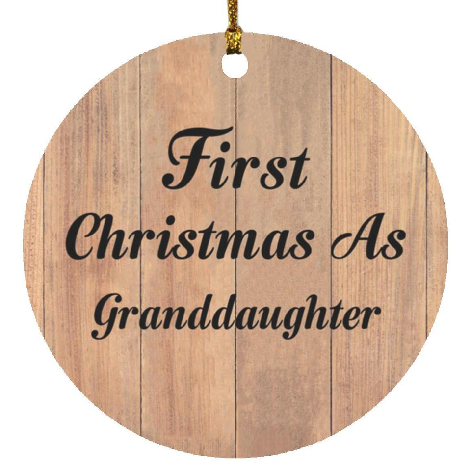 First Christmas As Granddaughter - Circle Ornament C