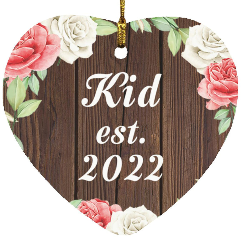 Kid Established Est. 2022 - Heart Ornament A