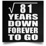 9th Anniversary Square Root of 81 Years Down Forever To Go - Poster Square