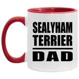 Sealyham Terrier Dad - 11oz Accent Mug Red