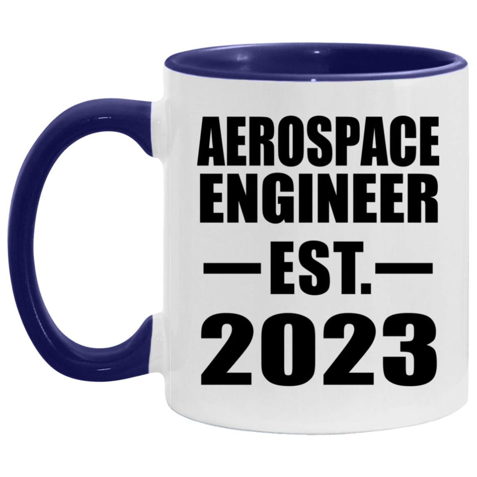 Aerospace Engineer Established Est. 2023 - 11oz Accent Mug Purple