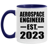 Aerospace Engineer Established Est. 2023 - 11oz Accent Mug Purple