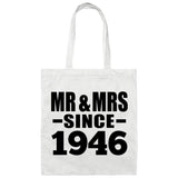 78th Anniversary Mr & Mrs Since 1946 - Tote Bag White